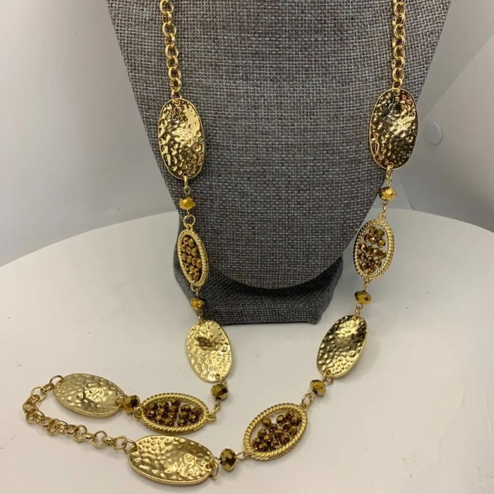 20" Single Strand Gold Color Necklace - Picture 4 of 5